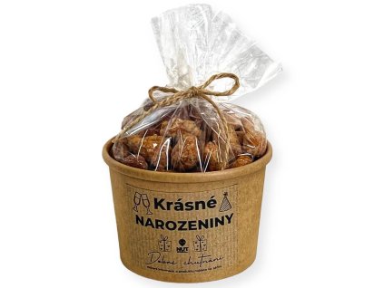 Vegyes dió mézben és sóban celofánban és Eco csészében 180g SZÜLETÉSNAPOKRA