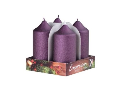 Emocio henger 4db 40x80mm matt szilva gyertya