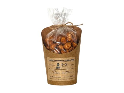 Karamellás mogyoró vanília ízesítéssel celofánban és pohárban 180g