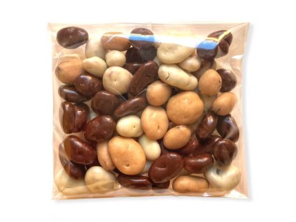 Három színű mazsola CELOFAN ajándékdobozban 50g - BELSŐ OLDALON