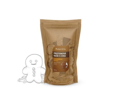 Fehérje zabkása CHIA-val - mézeskalács