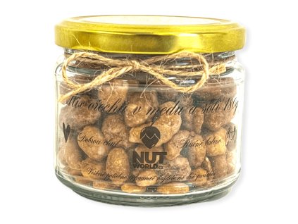 Mogyoró DELUXE üvegben - Vegyes dió mézben és sóban 180g