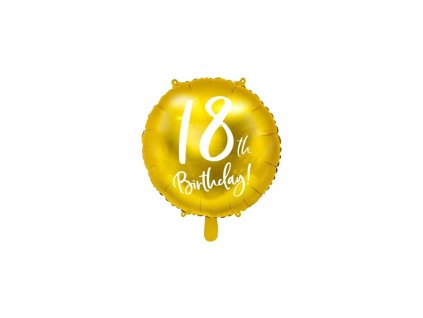 Fólia arany lufi "18th Birthday"