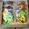 Ajándékdoboz SÁRGA átlátszó 8x70g