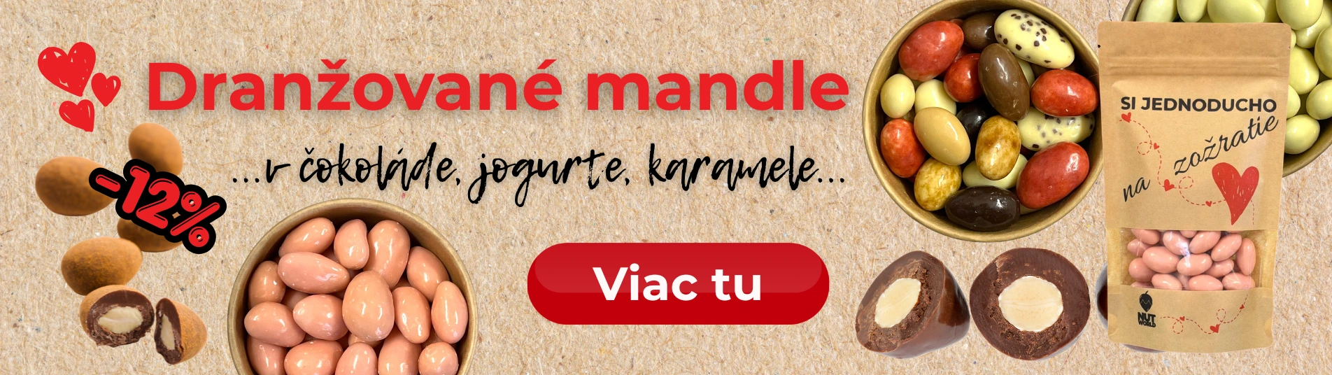 Dranžované mandle - produkt mesiaca