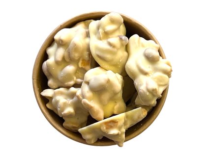 hrudky v bílé čokoládě arašídy v polevě nutworldcz