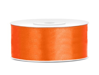 Atlasová stuha 2,5 cm x 25 m ORANŽOVÁ nutworld