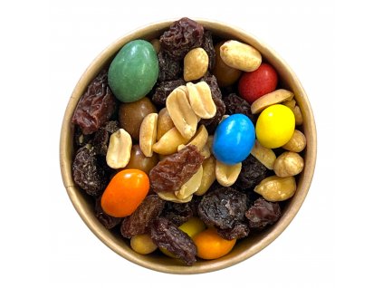 směs ořechů barevný svět arašídy rozinky arašídy barevné