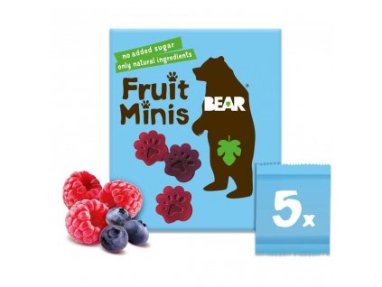 Bear fruit minis borůvky a maliny 5x20g
