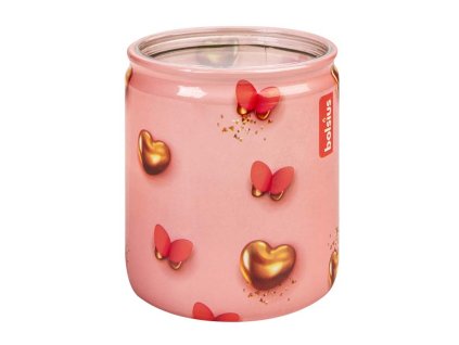 BOLSIUS SKLO 68X80MM SRDÍČKA A MOTÝLI VONNÁ SVÍČKA nutworld