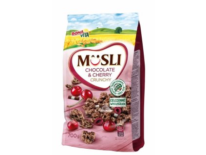 musli s bilo mlecnou cokoladou a visnemi 700g nutworld