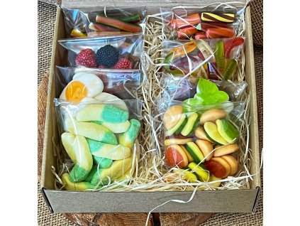 dárková krabička 8x 70g plna bonbonu a želé 2