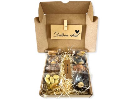 dárková krabička s vlastním vzkazem otevřená přímý pohled