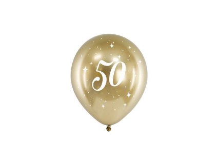 glossy balon zlaty 30cm 50 narozeniny nutworld