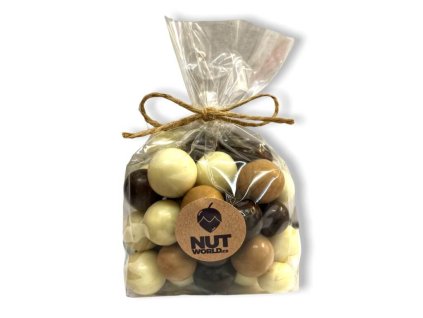 Lískové ořechy TŘÍBAREVNÉ A v celofánu 200g nutworld