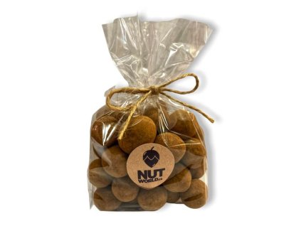Lískové ořechy v MLÉČNÉ ČOKOLÁDĚ A SKOŘICI v celofánu 200g nutworld
