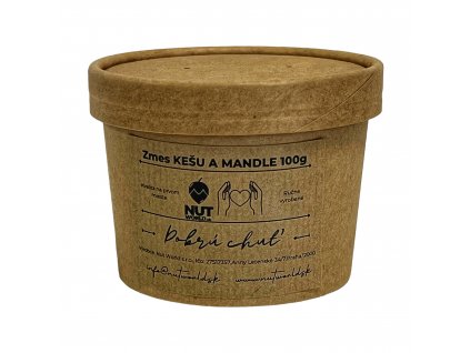 Zmes kešu a mandlí natural v EKO pohári 100g 1