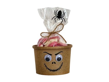 strašidlené ořechy na halloween želé upíří zuby