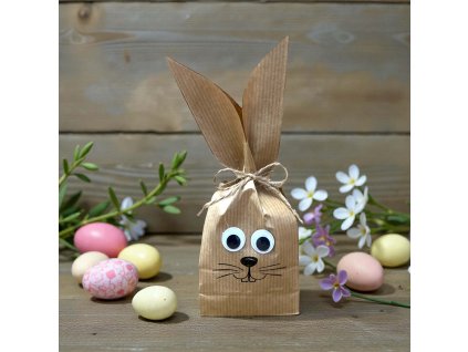 papírový zajíček Velikonoce ořechový a želé dárek