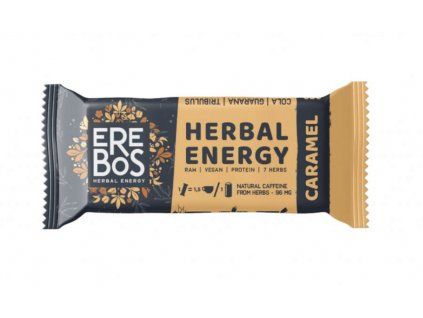 EREBOS herbal energy proteinová tyčinka karamel 35g