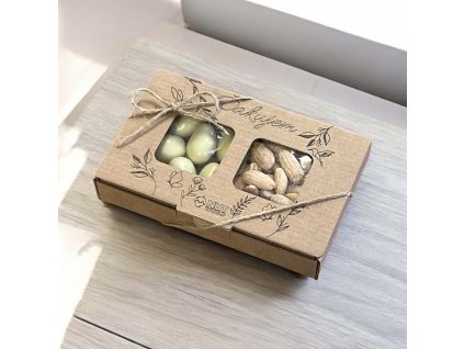 Darčeková orechova krabicka 2x50g dakujem SK