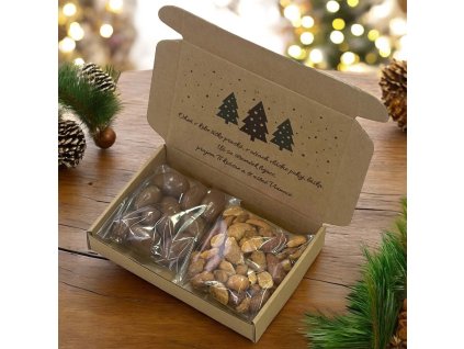 vianočný orechový darcek mandle krabička 2x50g SK 1