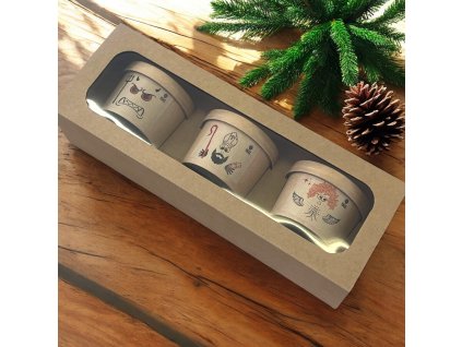 Krabička 3x eko kleímek mikuláš, čert a anděl