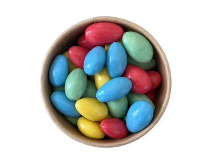 MANDLE V BAREVNÉM JOGURTU VELIKONOCE