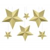 dekorace hvezdy zlate 6ks nutworld