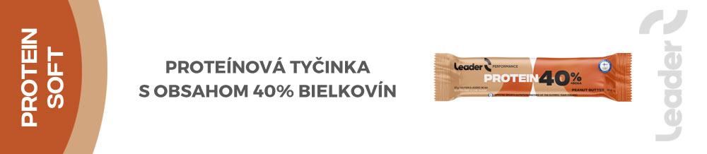 Protejnová tyčinka s obsahem 40% bílkovin.