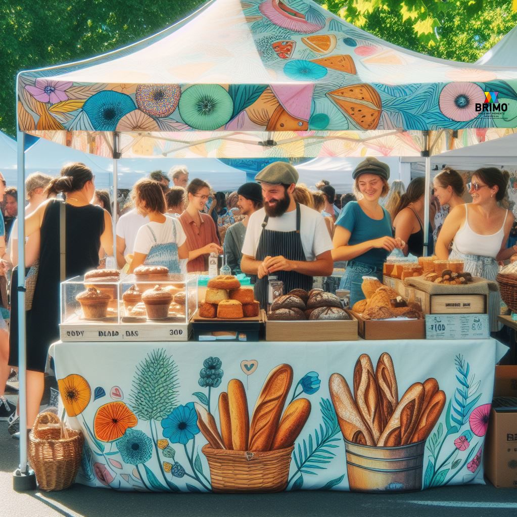 Nůžkové stany s potiskem