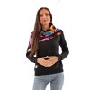 Dámská mikina s kapucí přes hlavu Barrsa Multicolor Multi Black