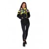 Dámská softshell bundomikina s kapucí na zip Barrsa Double Soft Script Grafic/Black