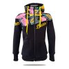Dámská softshell bundomikina s kapucí na zip Barrsa Double Soft Script Grafic/Black