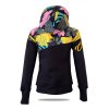 Dámská softshell bundomikina s kapucí na zip Barrsa Double Soft Script Grafic/Black