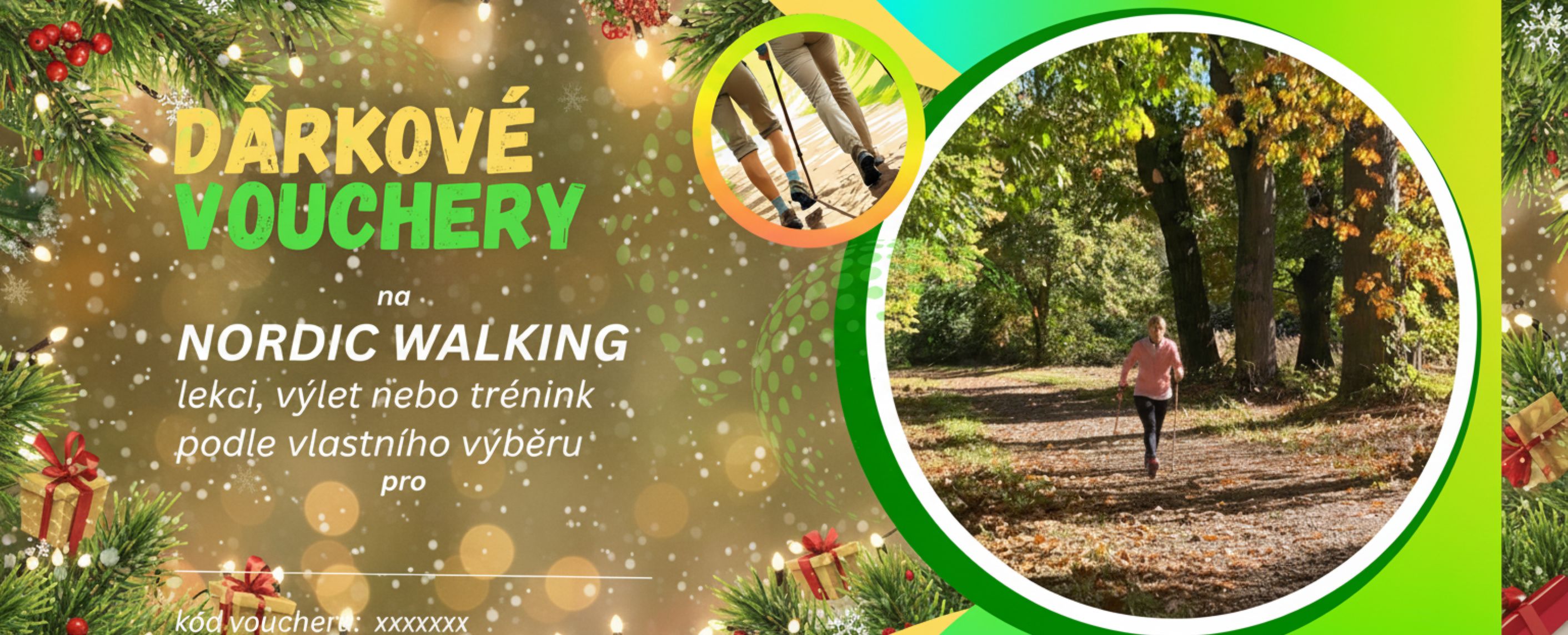 Dárkové vouchery na nordic walking