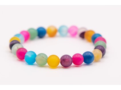 Achát MIX kulička matná 8mm