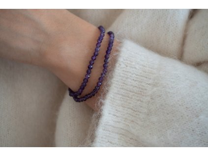 Ametyst AA kulička fazetovaná