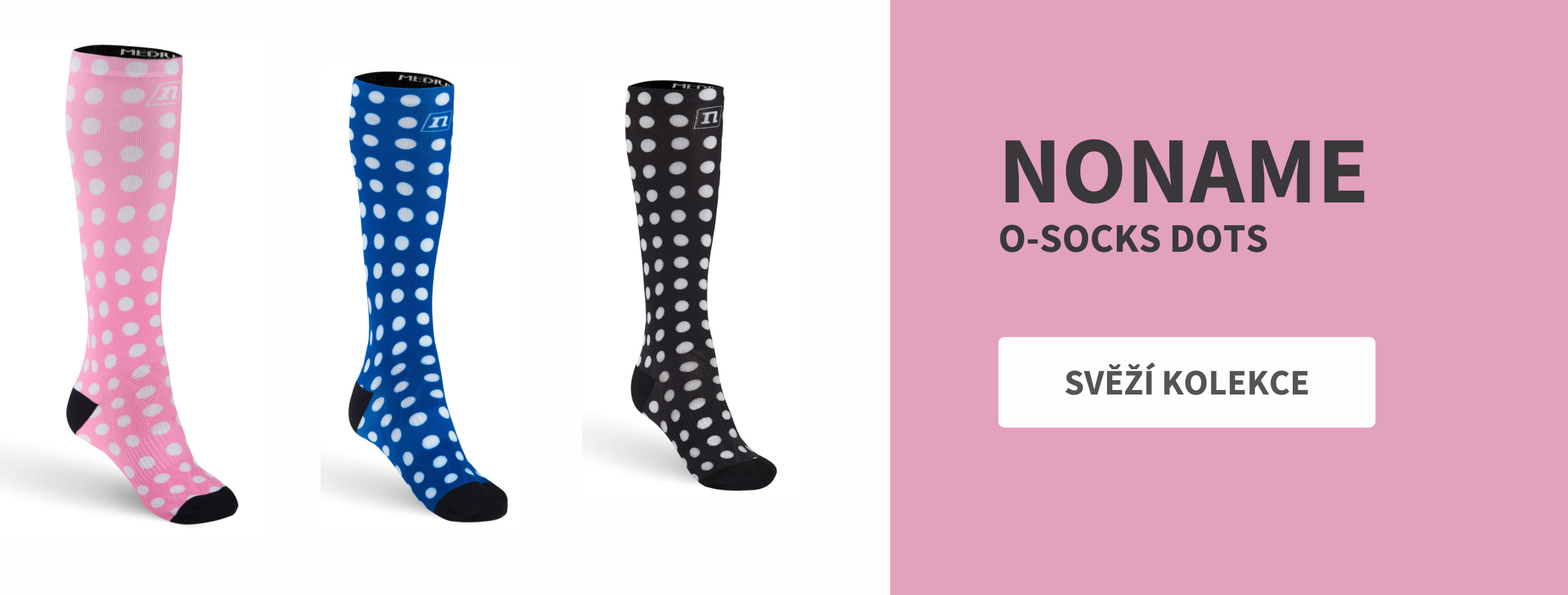 Noname podkolenky pro orientační běh s puntíky