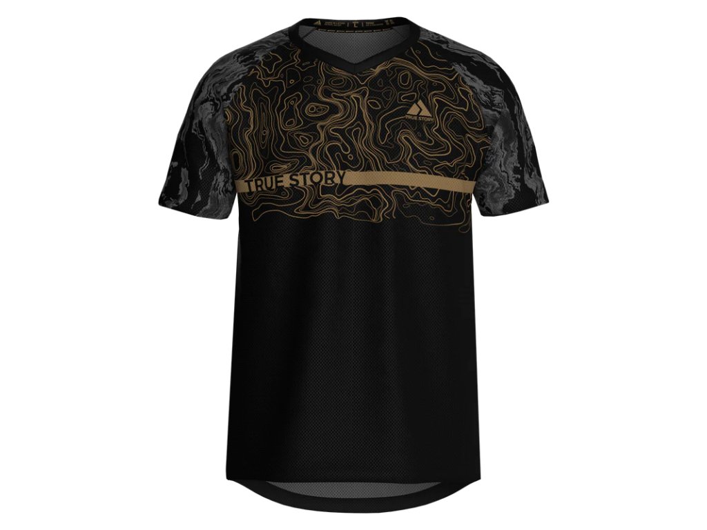 TS701 GOLD FRONT celoderovany dres orientak cerny