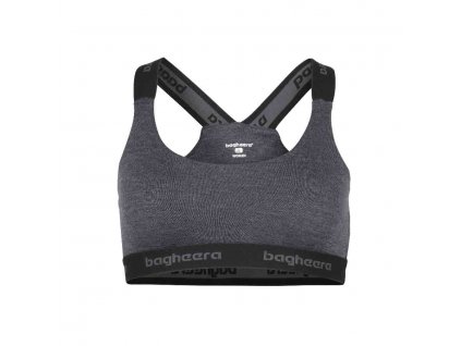 BAGHEERA – MERINO BRISK SPORTS BRA GREY