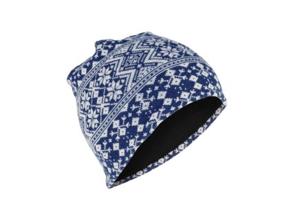 BAGHEERA – MERINO DALECARLIAN BEANIE BLUE
