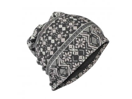 BAGHEERA – MERINO DALECARLIAN BEANIE GREY/CERISE