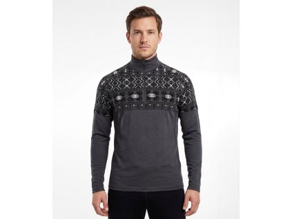 Merino Dalecarlian Zip Polo Model Front M