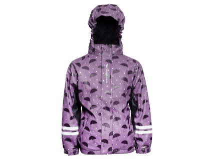 87596 C5102 Rain Fleece Jacket VioletDarkGrey Kids 01