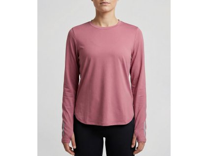 daze loose ls top long sleeve rose women model front