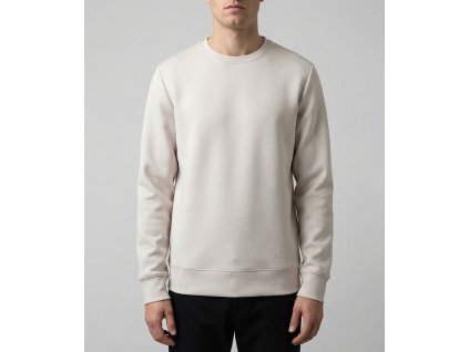 cloud crew neck sand sweatshirtl men unisex model front