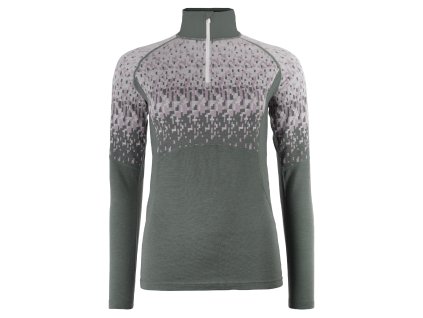 87630 C0936 Merino Dalecarlian Zip Polo OffWhiteDarkGreen W 01