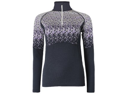 87630 C2609 Merino Dalecarlian Zip Polo NavyOffWhite W 01