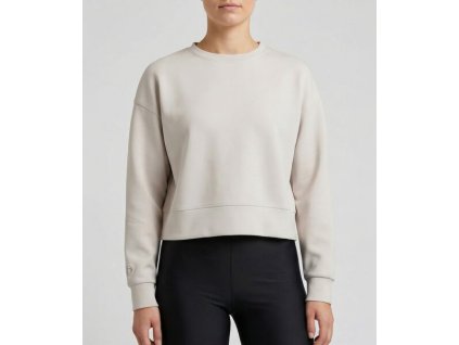 cloud crop Sweater offwhite women model front 510x600